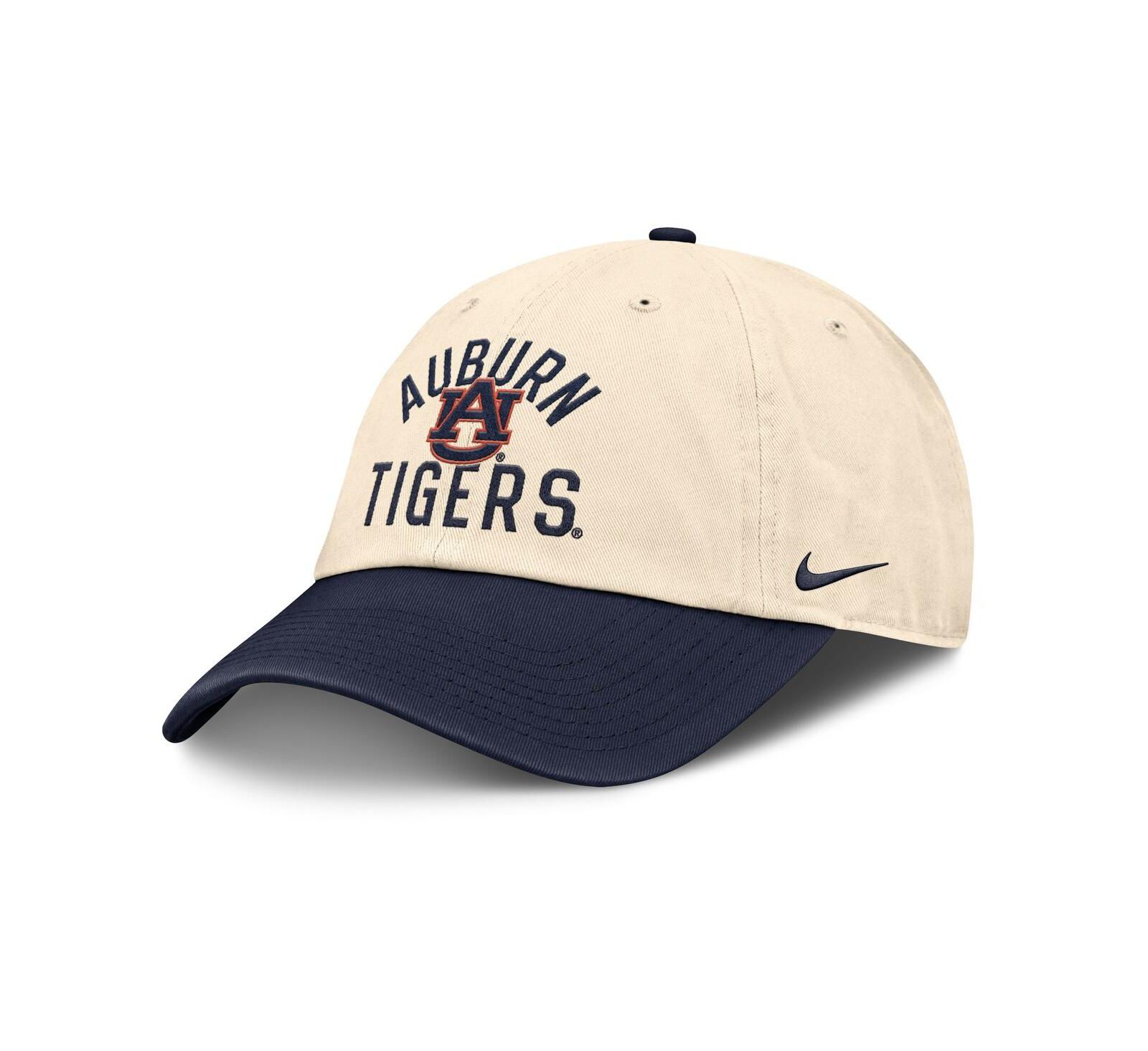 Nike Мужская и Женская кепка Club с регулируемым размером Natural Auburn Tigers 2026 Primetime Natural 2-Tone