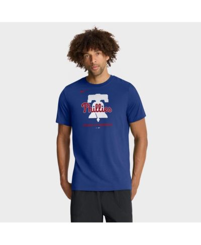 Мужская футболка Nike Men's Royal Philadelphia Phillies Tri-Blend Logo T-Shirt