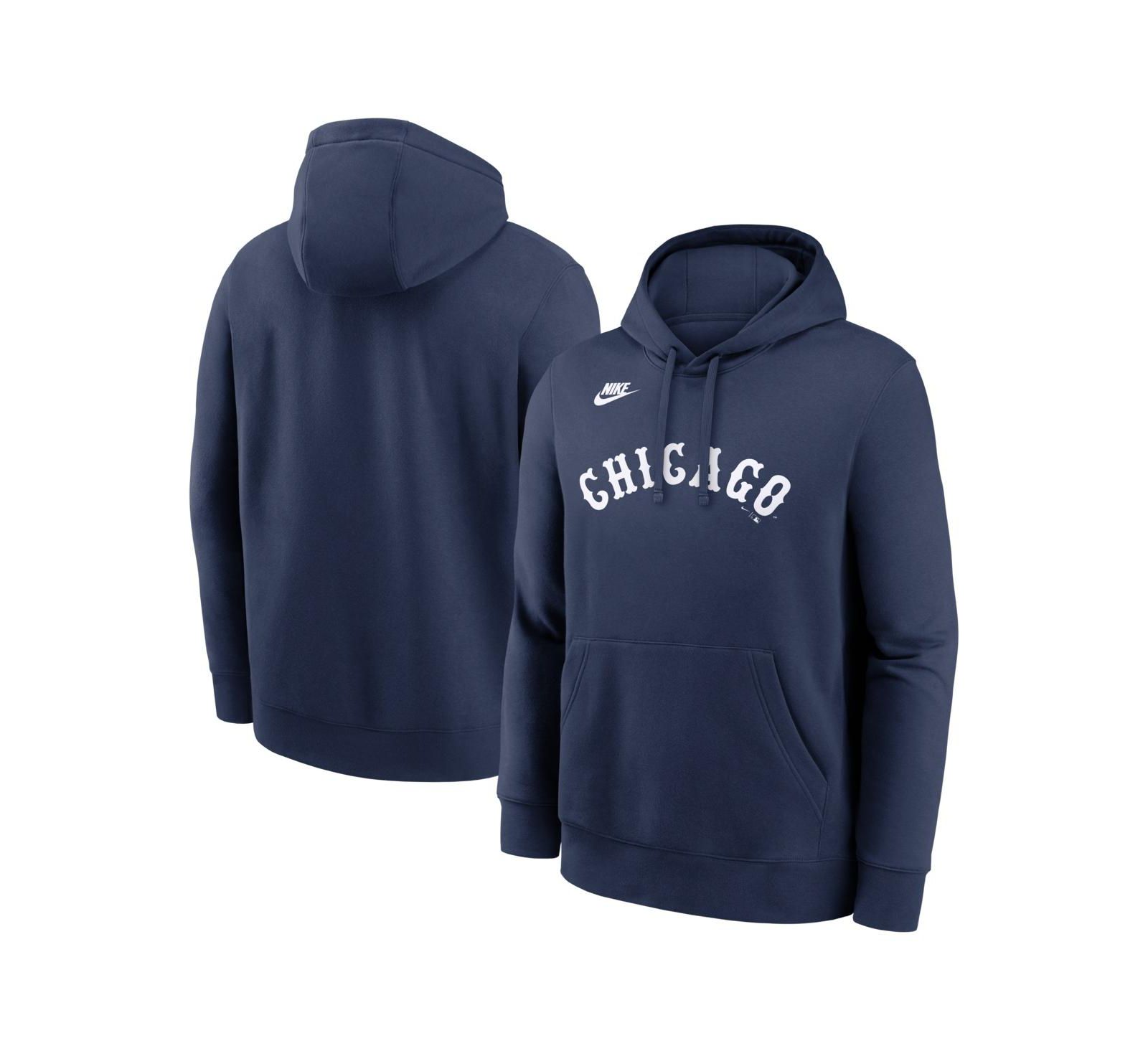 Nike Men's Navy Chicago White Sox Cooperstown Collection Wordmark Club Hoodie