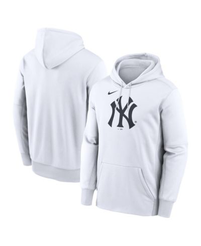 Nike Men's White New York Yankees Logo Club Hoodie