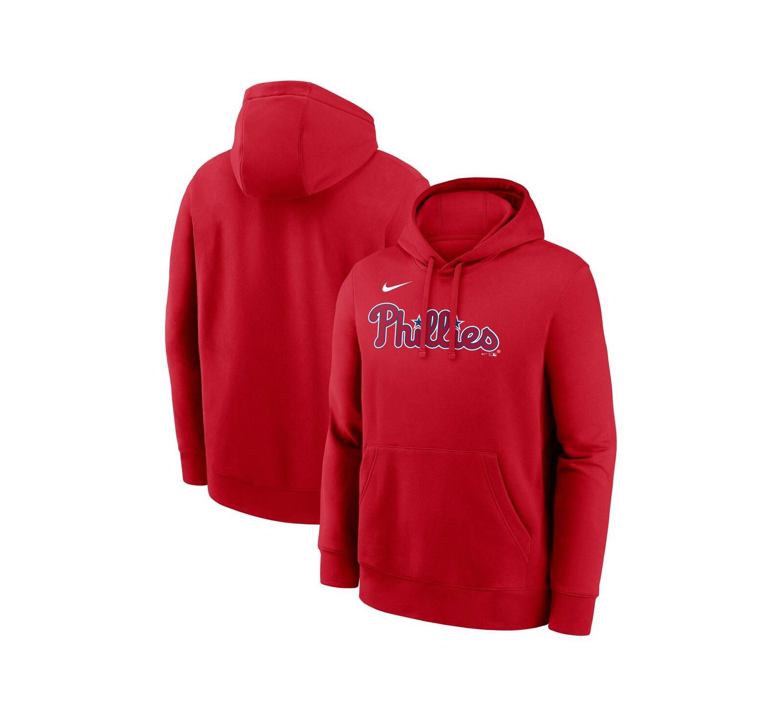 Nike худи Men's Red Philadelphia Phillies Dri-Fit Club