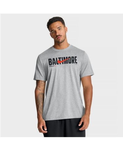 Мужская футболка Nike Heather Gray Baltimore Orioles Swoosh Legend Dri-FIT