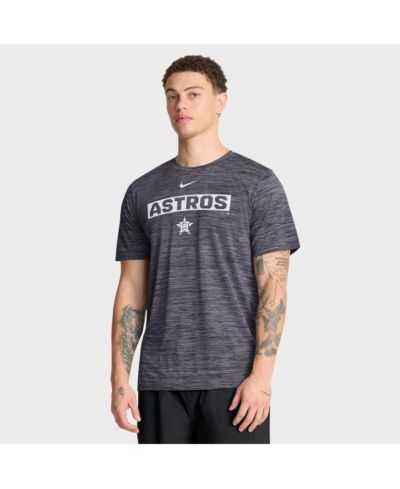 Nike Мужская черная футболка с принтом Houston Astros Velocity Dri-FIT