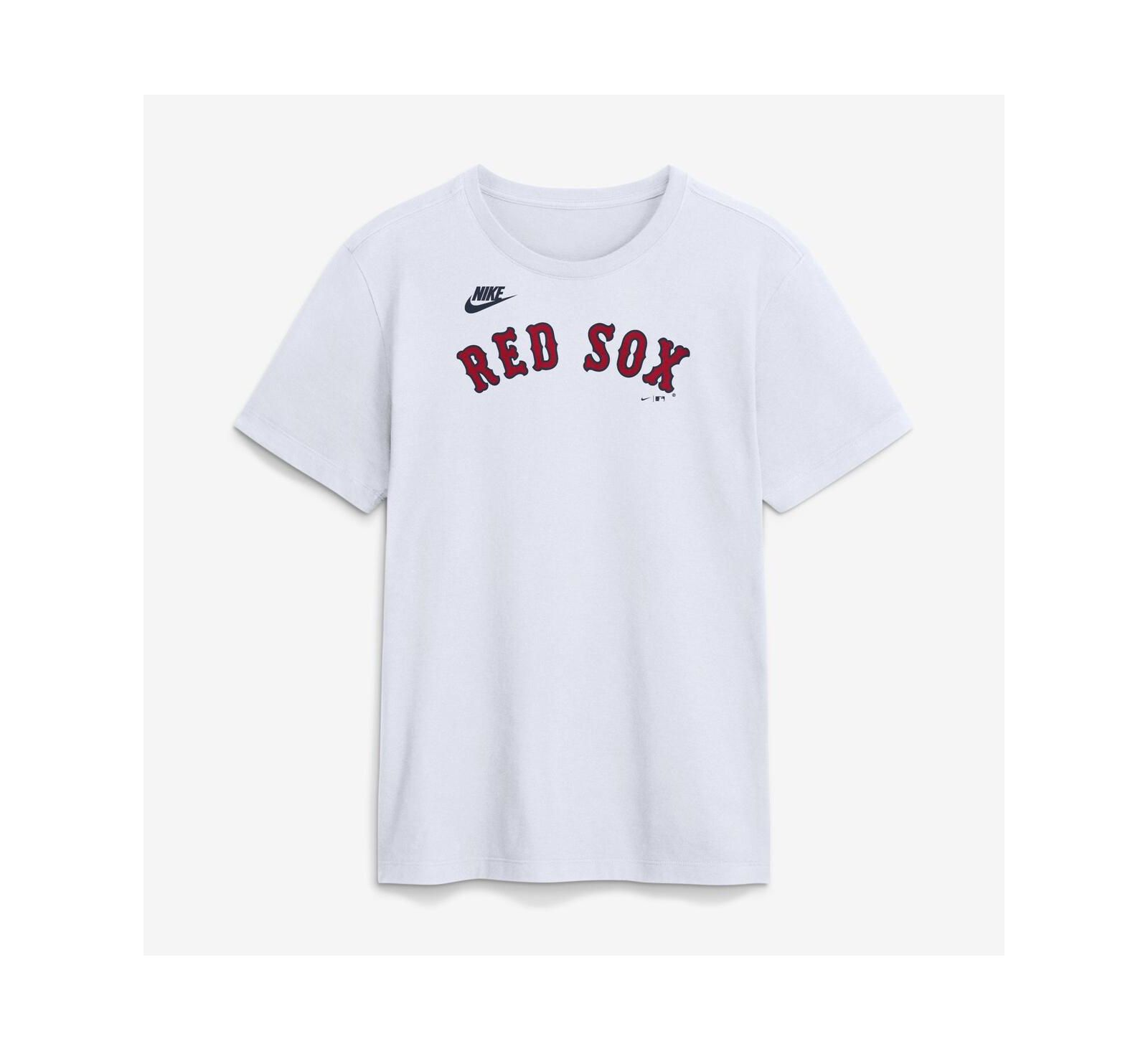 Nike Men's White Boston Red Sox Cooperstown Collection Wordmark T-Shirt