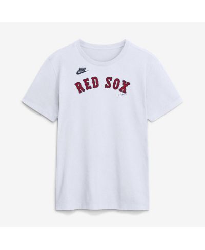Мужская футболка Nike White Boston Red Sox Cooperstown Collection Wordmark