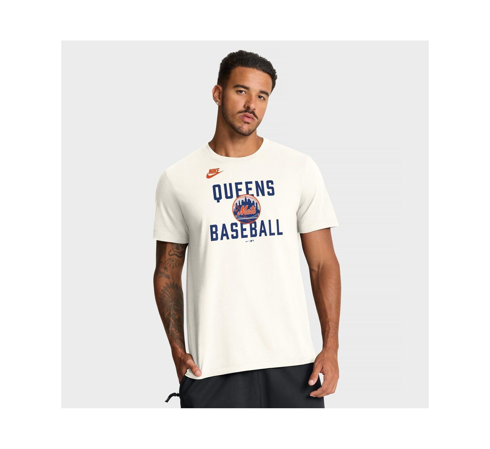 Nike Men's Cream New York Mets Cooperstown Collection ‘70s Inspired T-Shirt