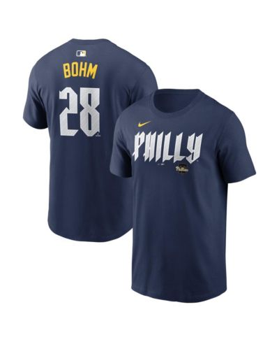 Nike Men's Alec Bohm Navy Philadelphia Phillies City Connect Name & Number T-Shirt