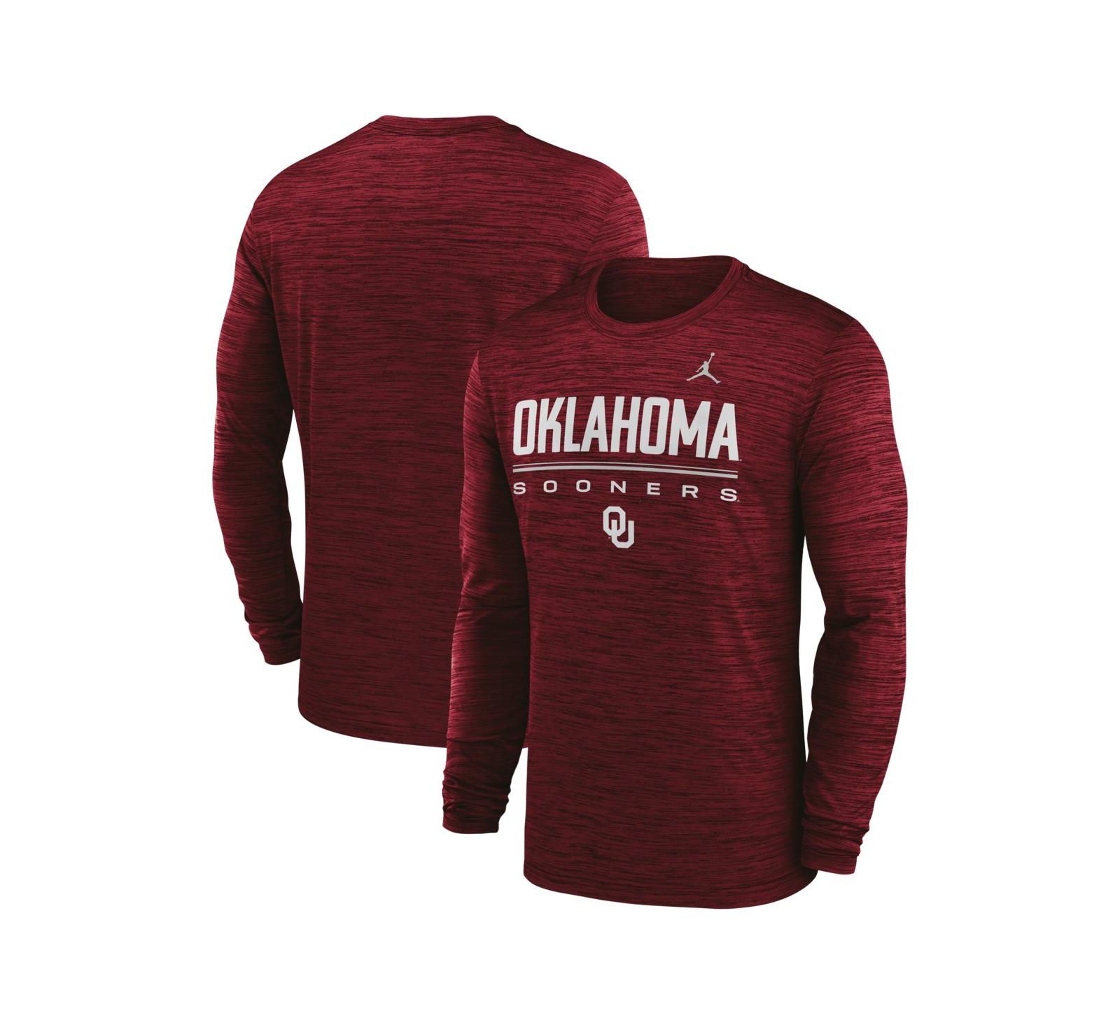 Мужская футболка Jordan Crimson Oklahoma Sooners Velocity Dri-FIT