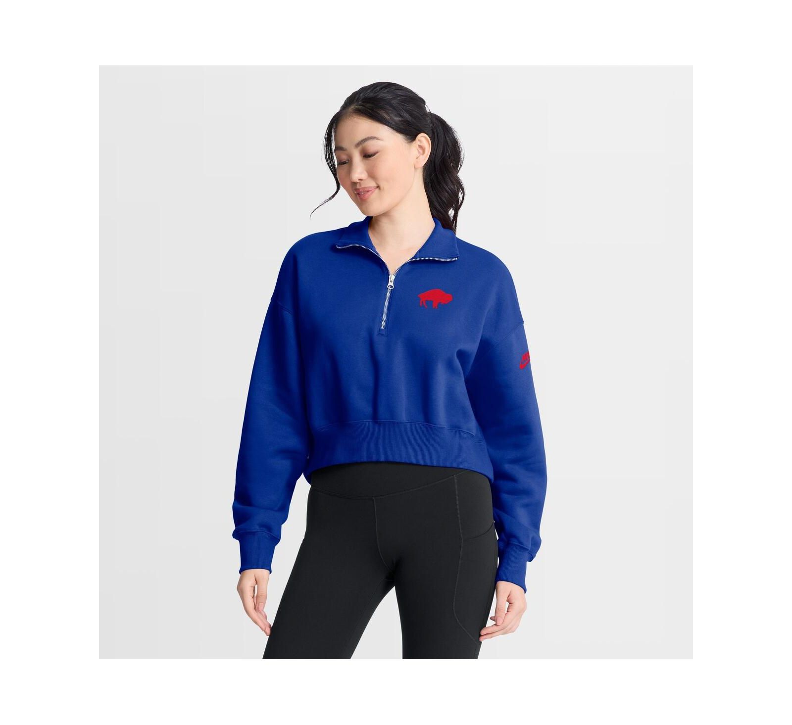 Nike Женская флисовая толстовка на молнии Phoenix Buffalo Bills, синий Royal