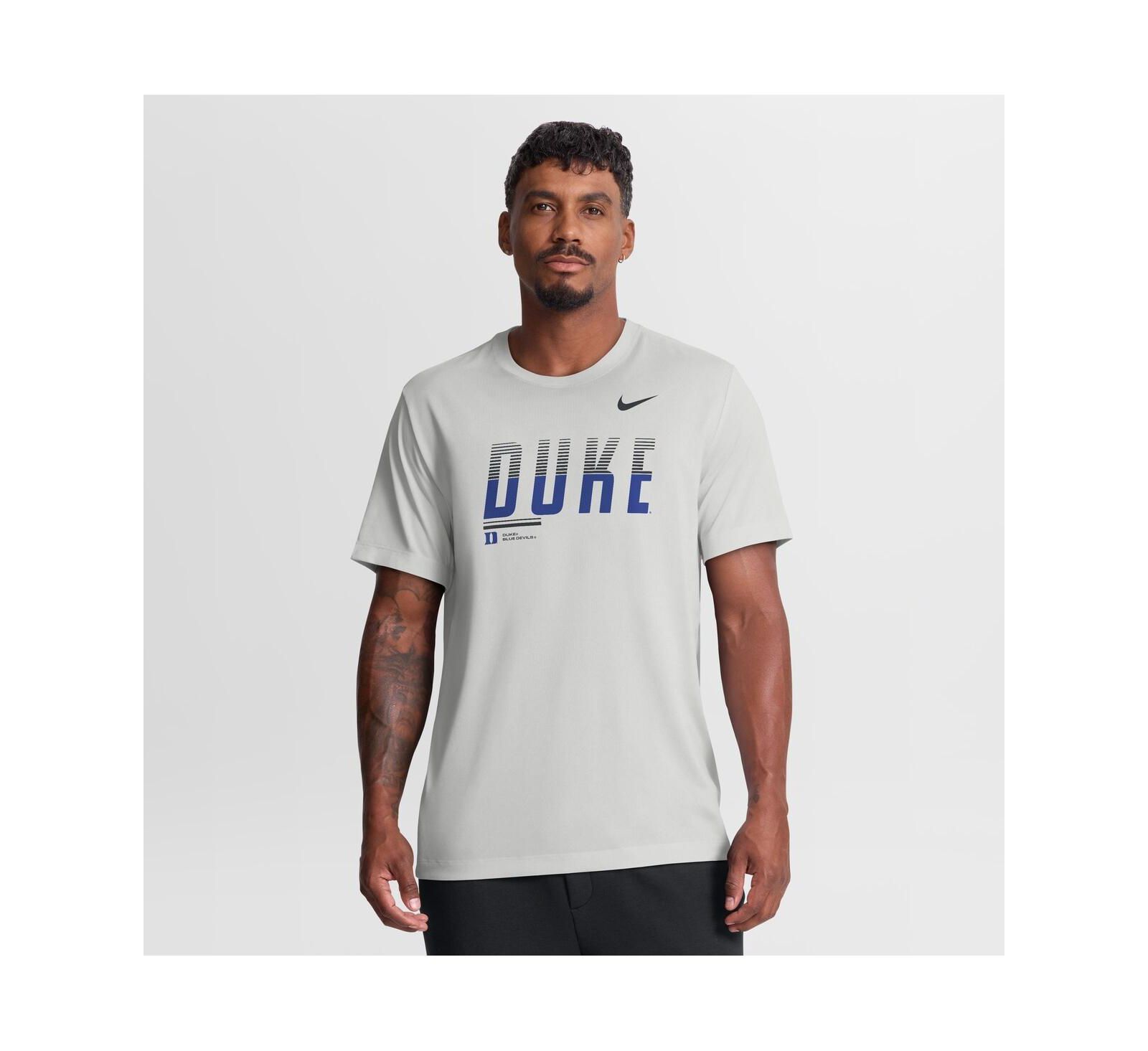 Мужская футболка Nike Gray Duke Blue Devils Sideline Legend Dri-FIT