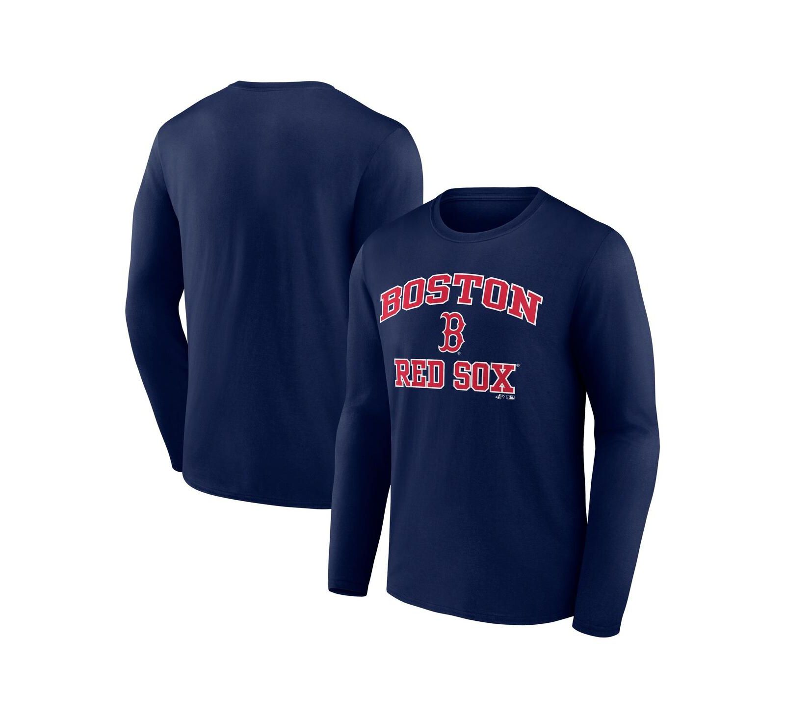 Logo Athletic мужская футболка с длинным рукавом Boston Red Sox темно-синего цвета