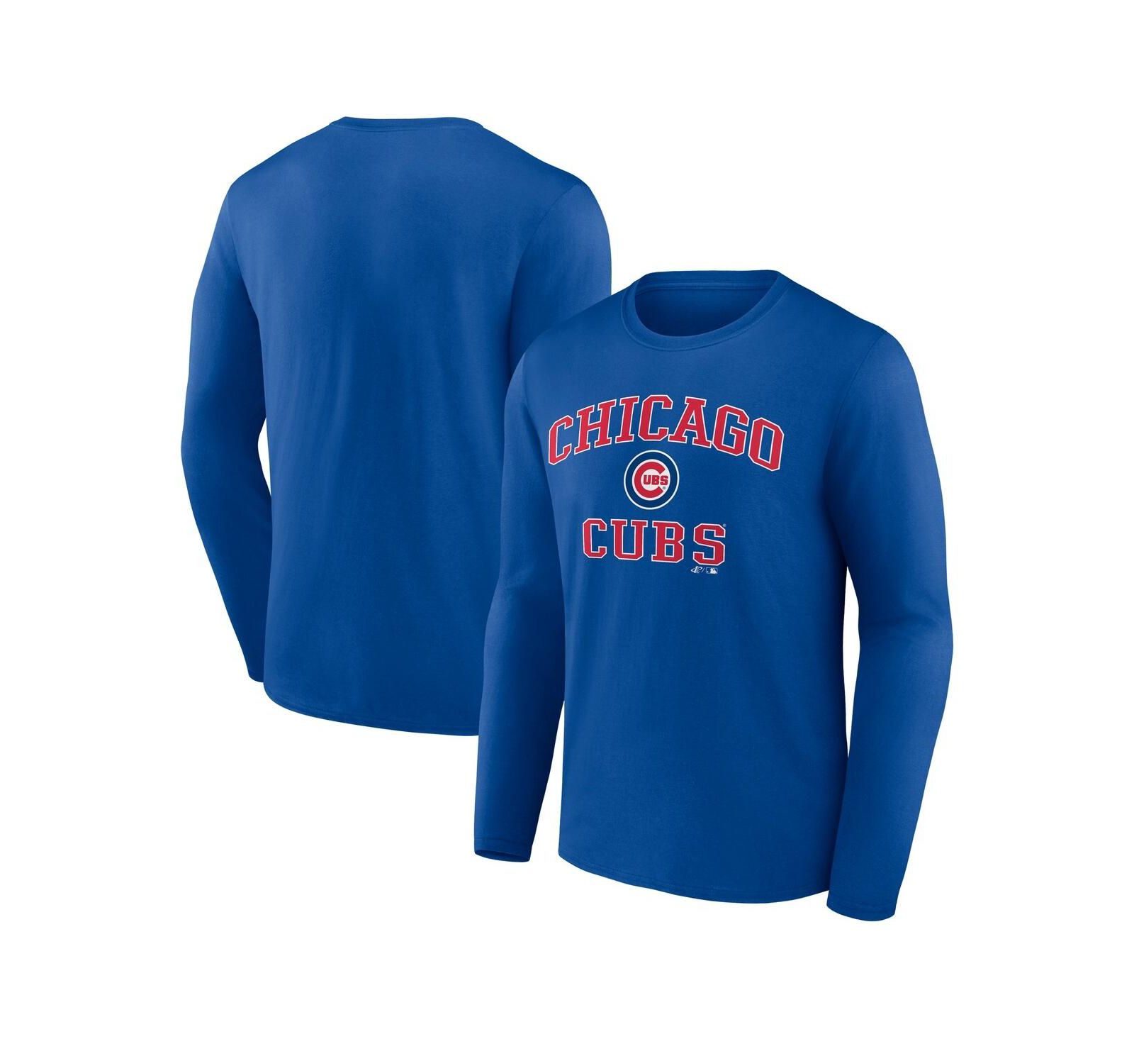 Logo Athletic Мужская футболка с длинным рукавом Royal Chicago Cubs Heart Soul