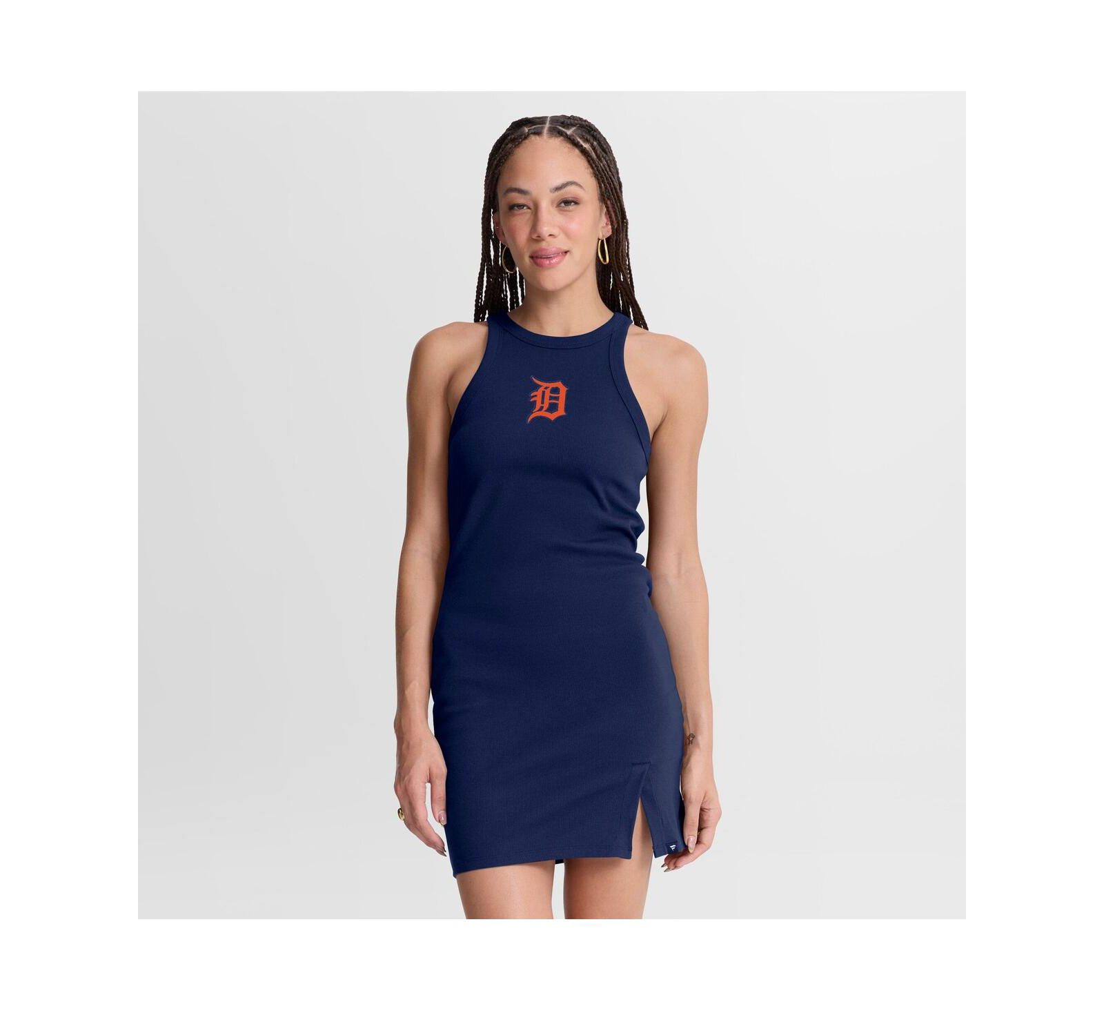 Женское платье-майка Fanatics Detroit Tigers Navy, трикотажное, без рукавов