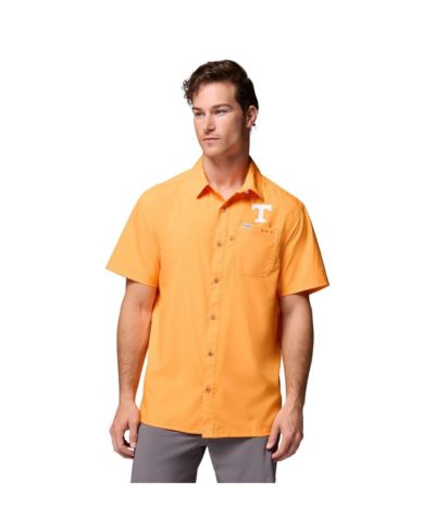 Columbia Мужская рубашка Slack Tide Camp с коротким рукавом, Tennessee Orange Tennessee Volunteers