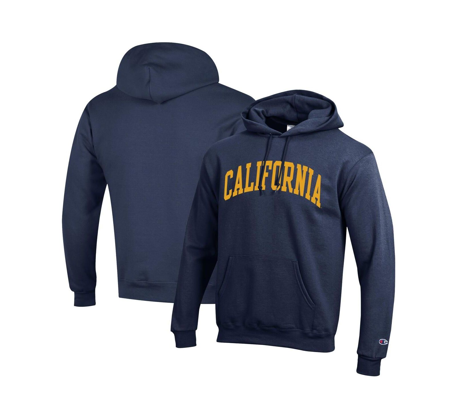 Champion Мужское худи Cal Bears Basic Arch Fleece, темно-синее
