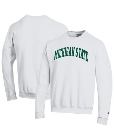 Мужское свитшот Champion Michigan State Spartans Basic Arch Fleece Pullover, белое