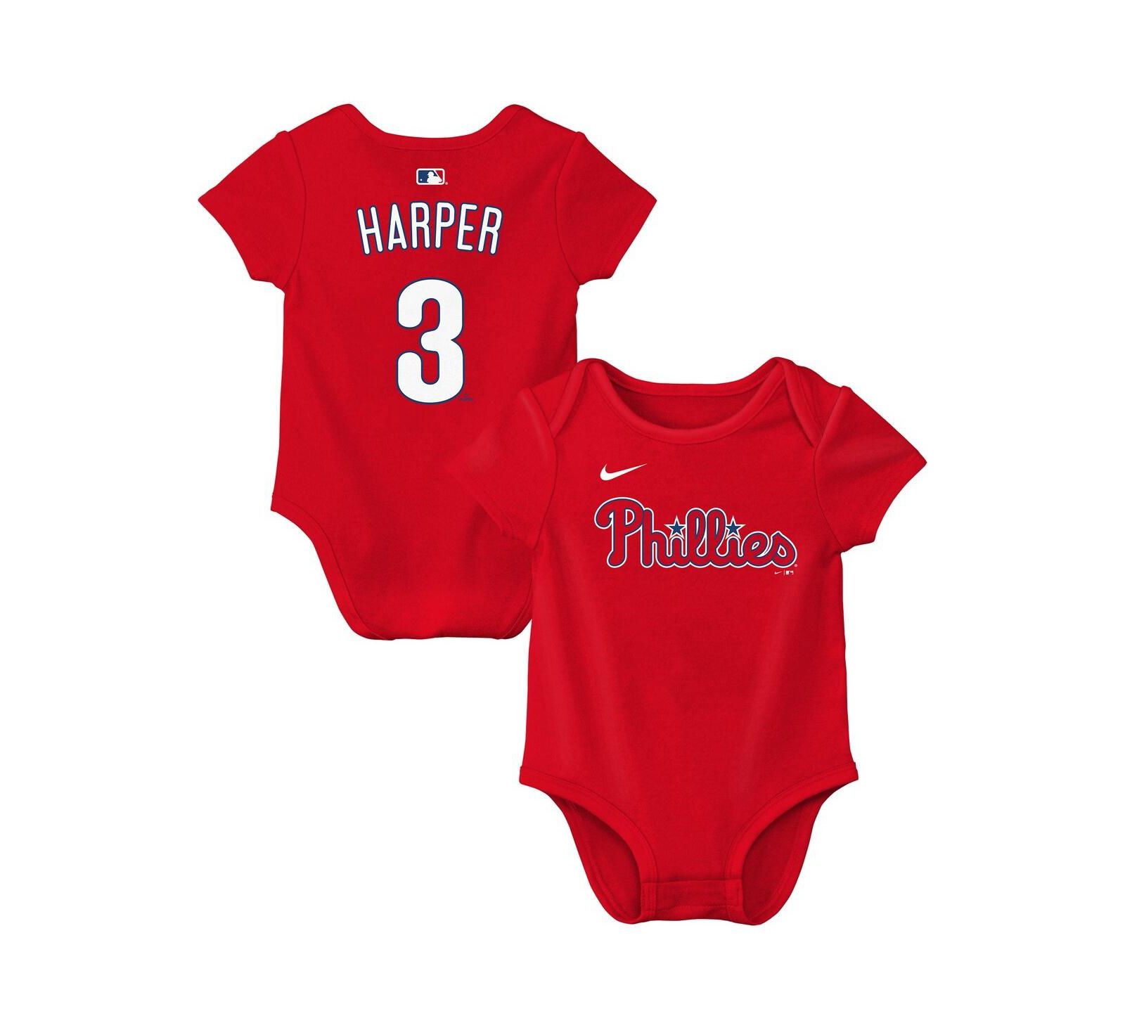 Детский боди Nike Bryce Harper Red Philadelphia Phillies для мальчиков и девочек