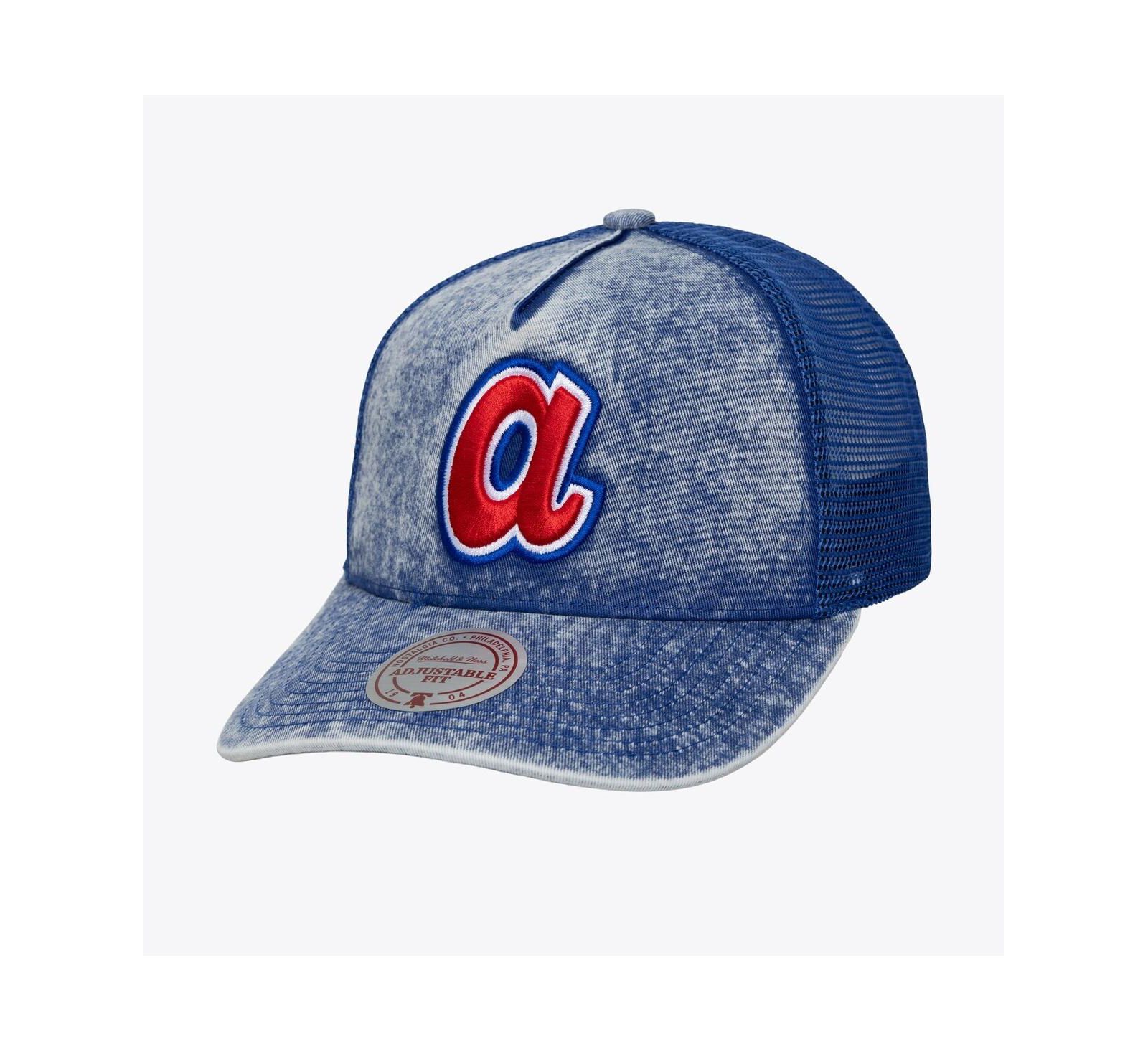 Mitchell & Ness Мужская и женская кепка-тракер Atlanta Braves Cooperstown Gameday