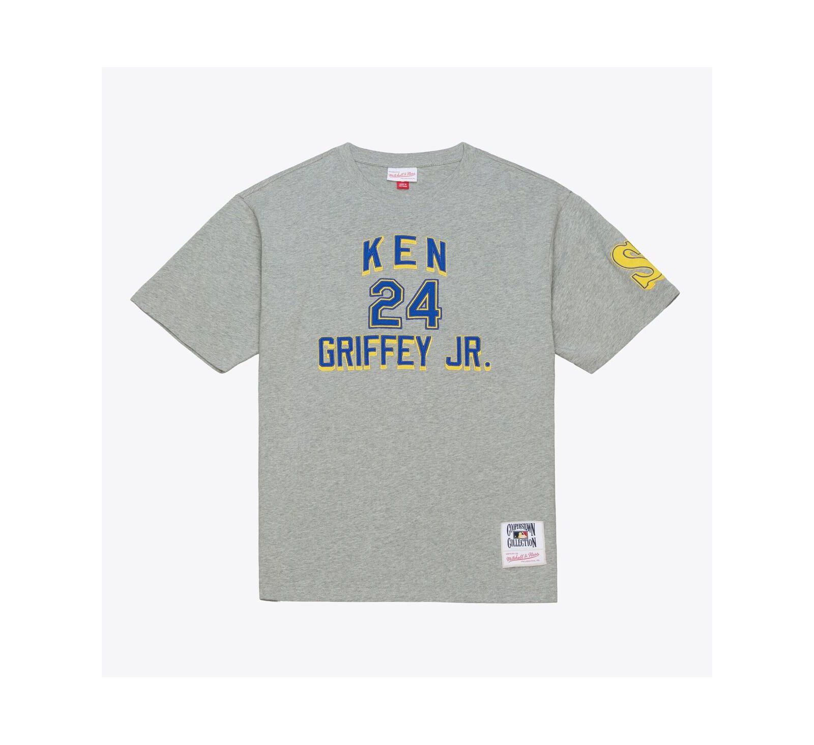 Мужская футболка Mitchell & Ness Ken Griffey Jr. Gray Seattle Mariners Player Collection Premium