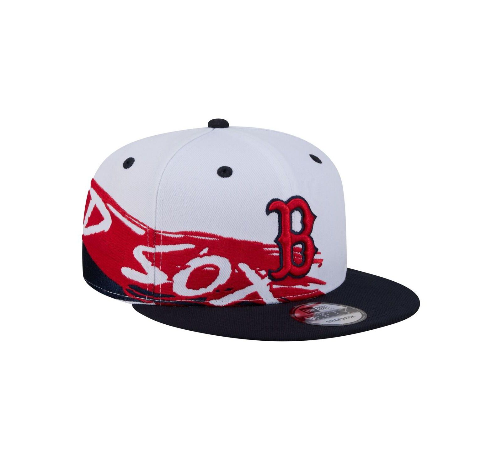 New Era Men's White/Navy Boston Red Sox 9FIFTY Snapback Hat