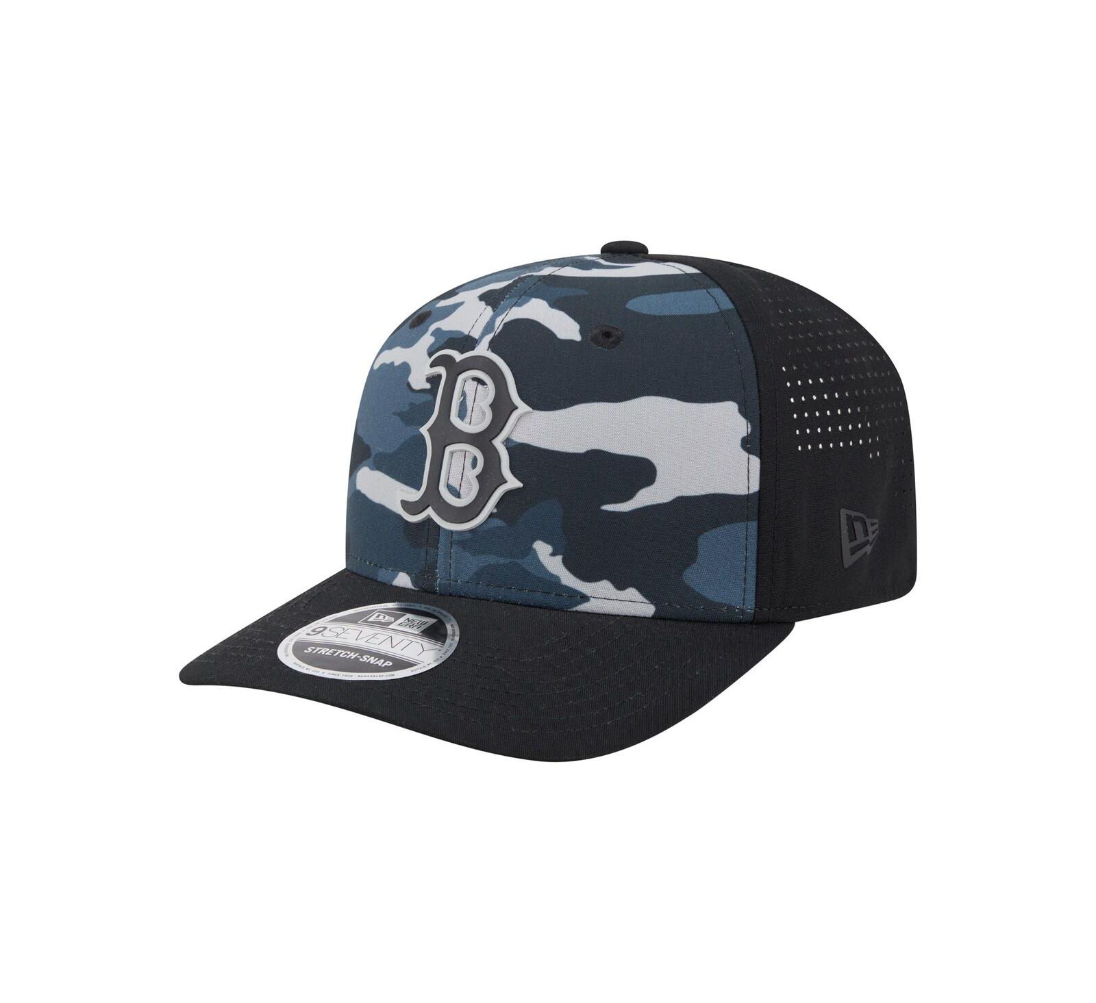 New Era Men's Black Boston Red Sox Tonal Camo 9SEVENTY Stretch-Snap Hat
