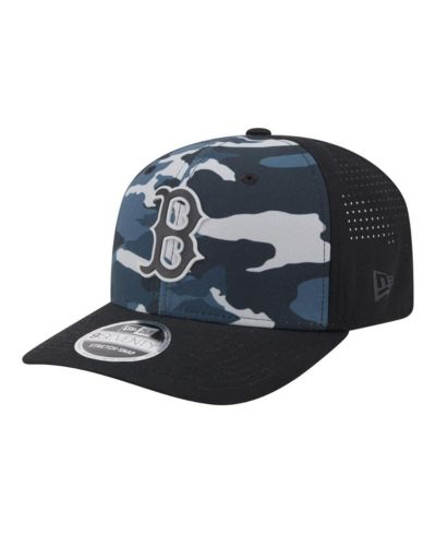 New Era Men's Black Boston Red Sox Tonal Camo 9SEVENTY Stretch-Snap Hat