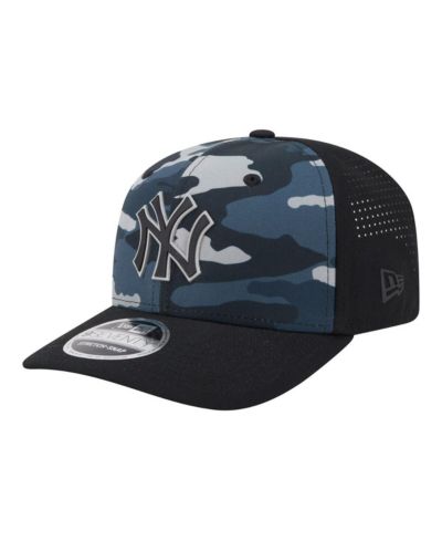New Era Men's Black New York Yankees Tonal Camo 9SEVENTY Stretch-Snap Hat
