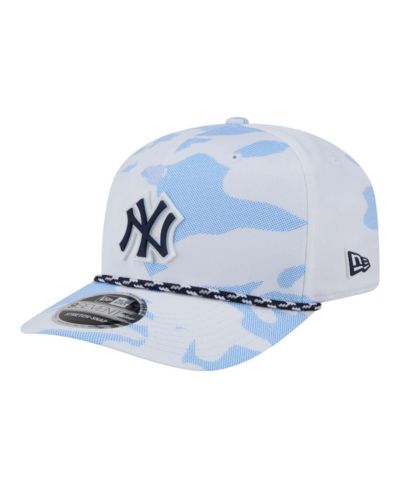 New Era Men's White New York Yankees Camo Rope 9SEVENTY Adjustable Hat