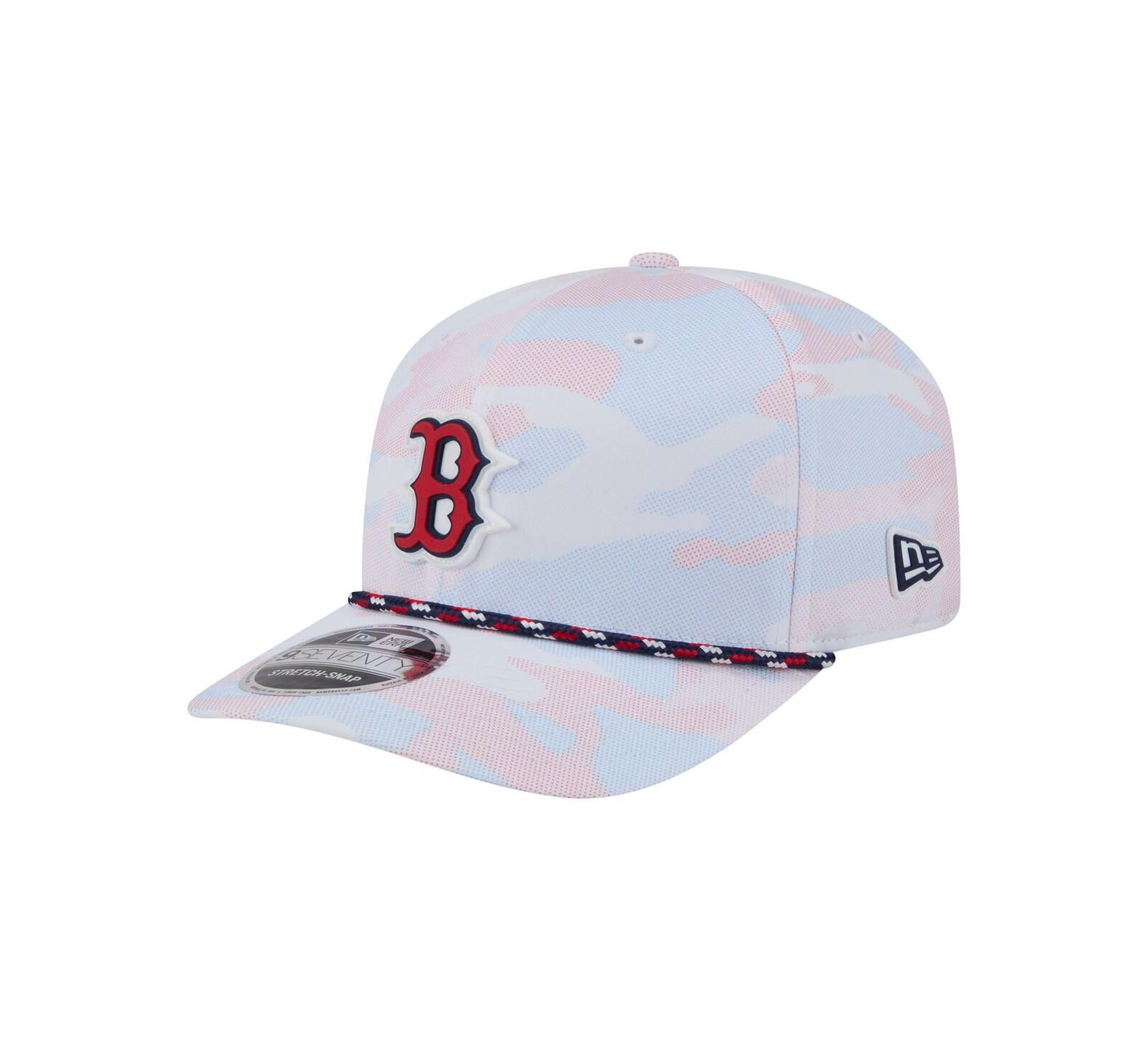 New Era Мужская регулируемая кепка Boston Red Sox Camo Rope 9SEVENTY, белая