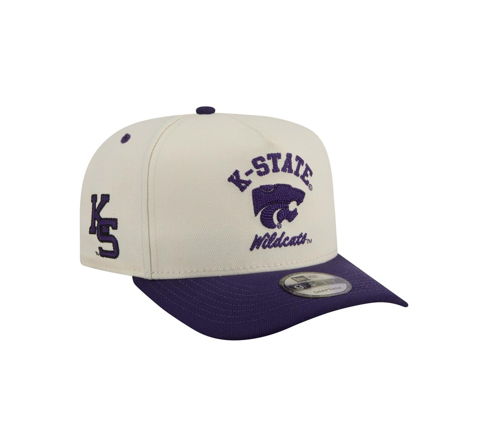 New Era Men's Cream/Purple Kansas State Wildcats Two-Tone Arched 9FIFTY Snapback Hat