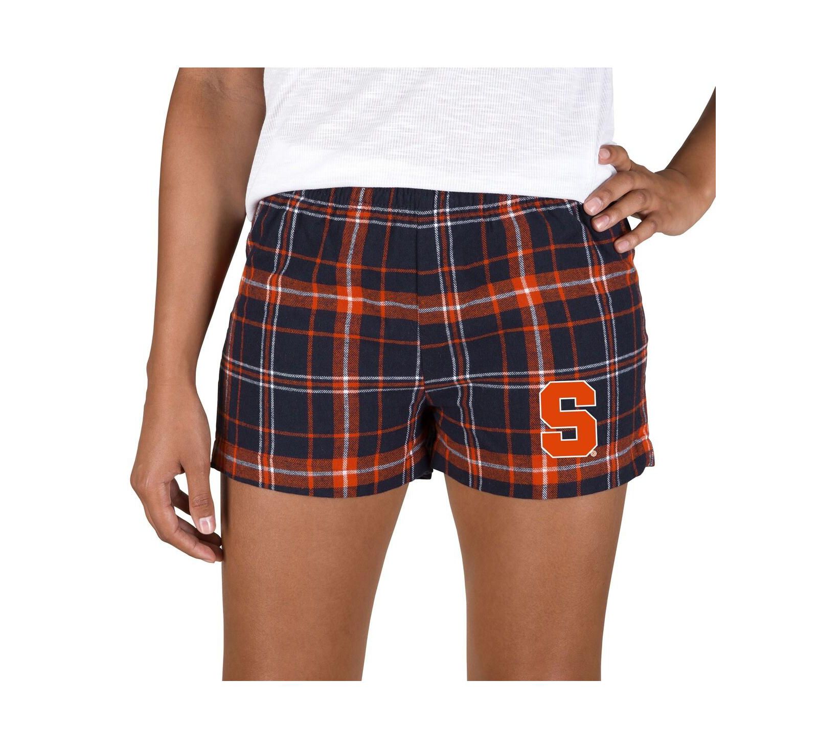 Concepts Sport Women's Navy/Orange Syracuse Orange Ultimate Flannel Shorts
