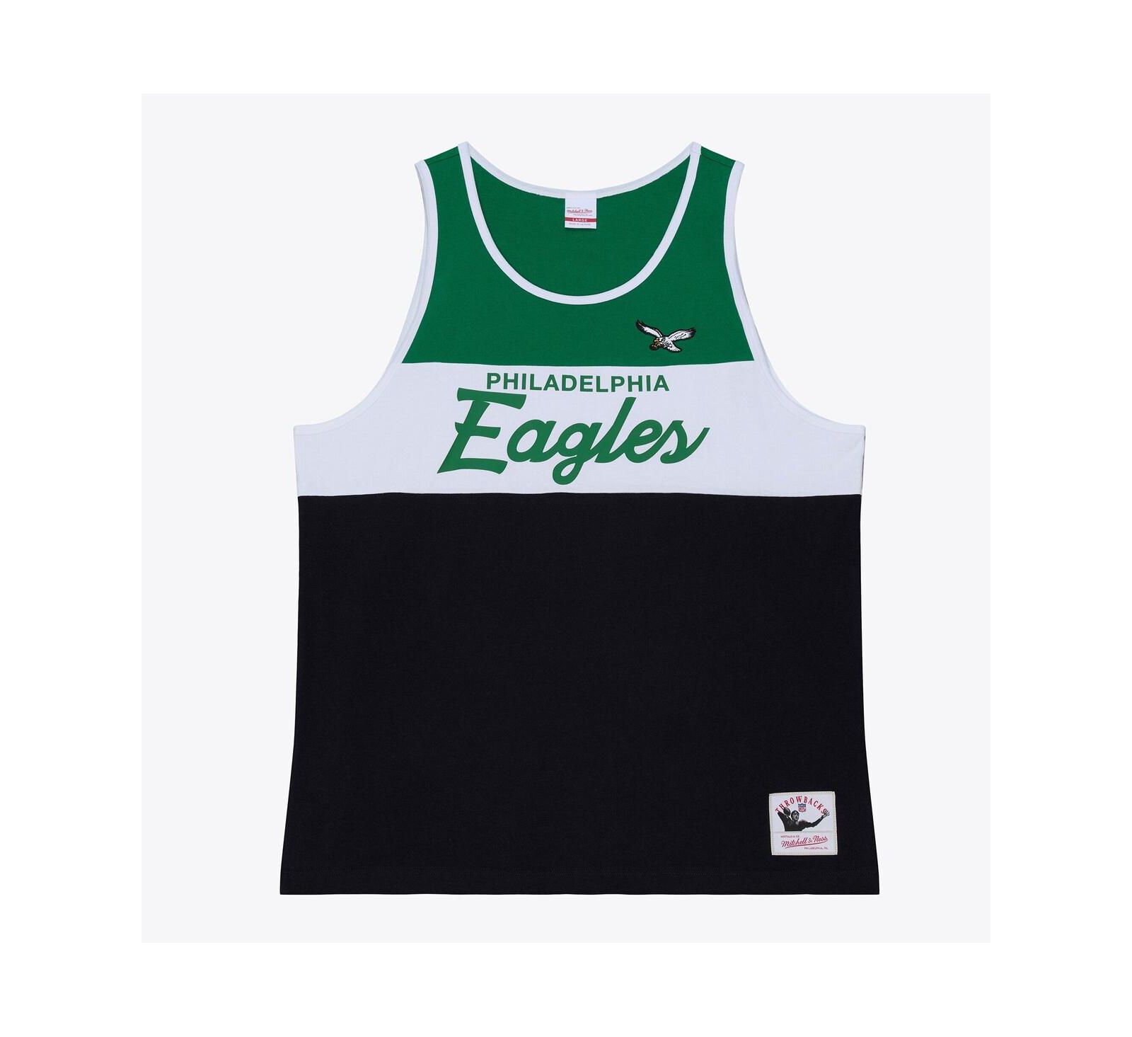 Mitchell & Ness Men's Black/Kelly Green Philadelphia Eagles Head Coach Tank Top