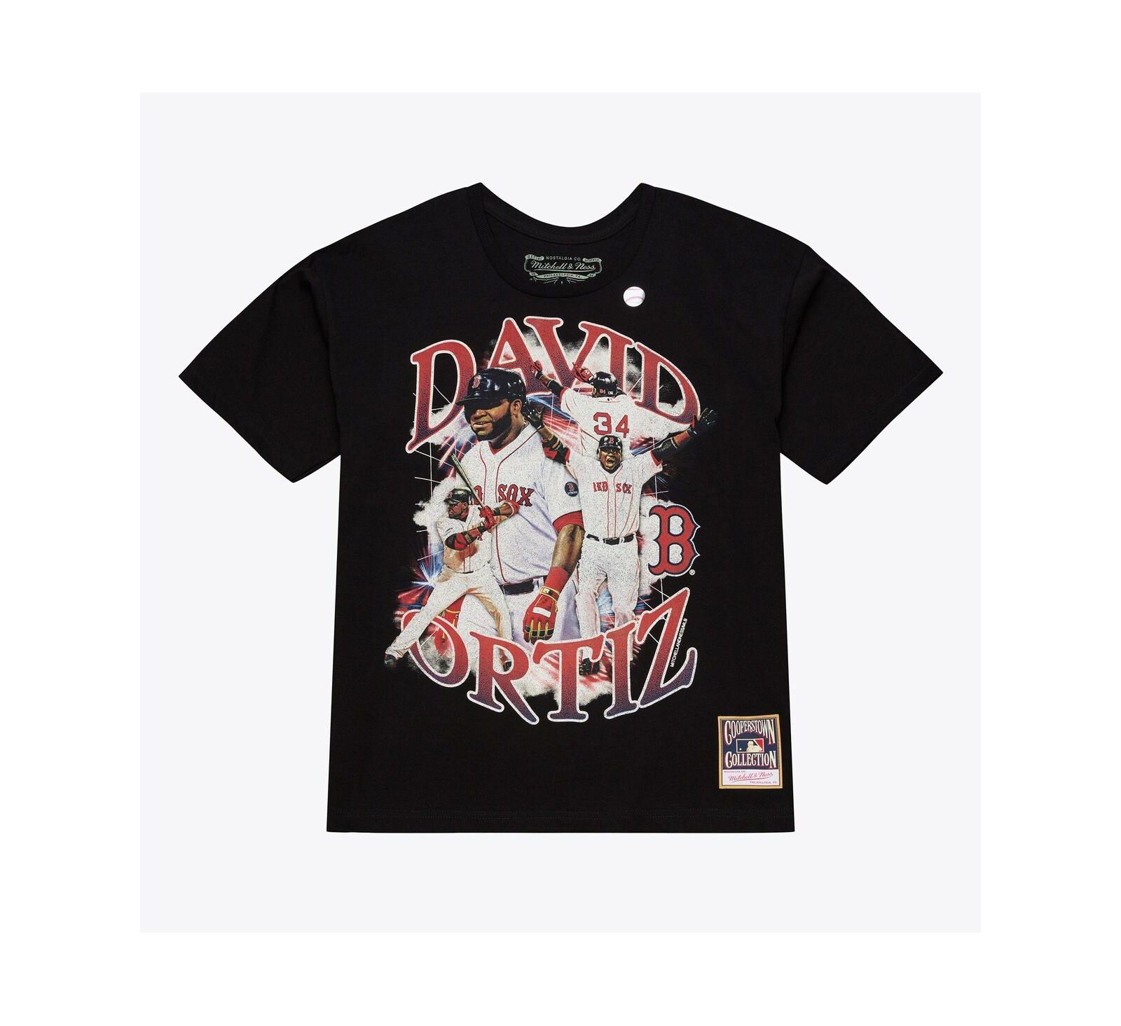 Мужская футболка Mitchell & Ness David Ortiz Black Boston Red Sox Legendary Collage Player