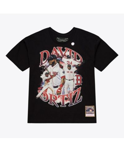 Мужская футболка Mitchell & Ness David Ortiz Black Boston Red Sox Legendary Collage Player
