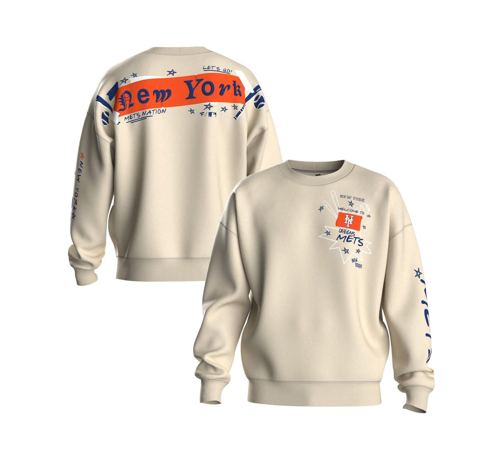 Женская толстовка Fanatics New York Mets Beige Graffiti Fleece