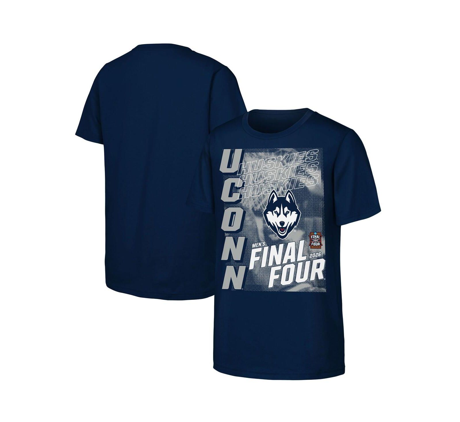 Outerstuff Футболка UConn Huskies NCAA Men's Basketball Tournament, для мальчиков и девочек, темно-синяя