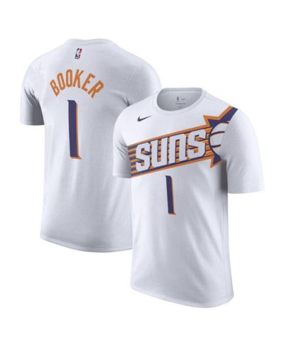 Nike Men's Devin Booker White Phoenix Suns 2023/24 Association Name & Number T-Shirt