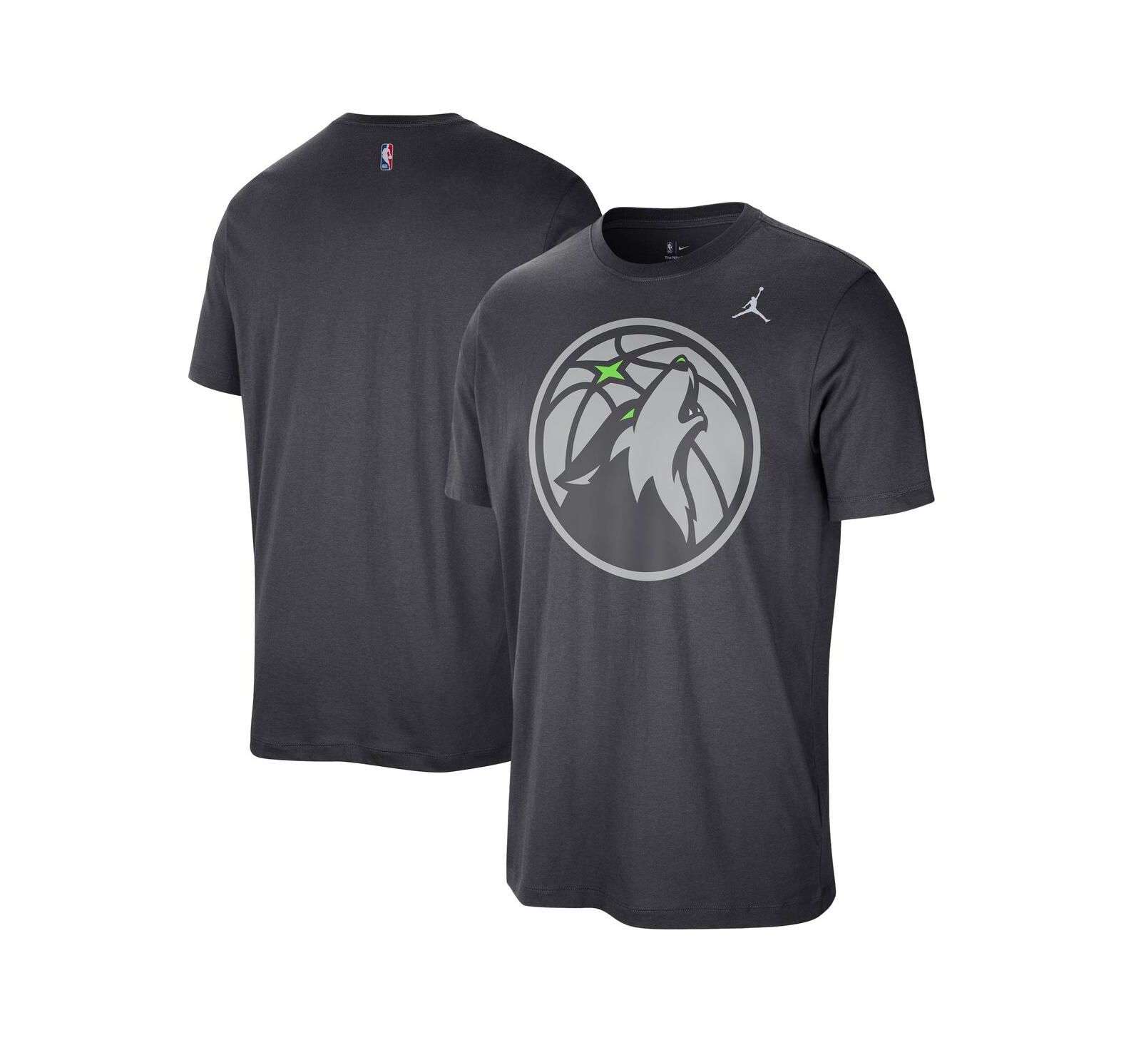 Мужская футболка Jordan Anthracite Minnesota Timberwolves Statement Edition Essential