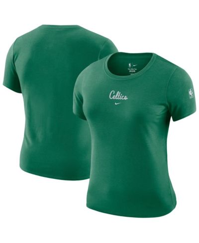 Женская футболка Nike Women's Kelly Green Boston Celtics Courtside Modest Cropped Tri-Blend
