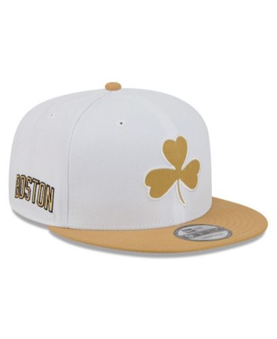 New Era Мужская кепка 9FIFTY Snapback Boston Celtics City Edition, белая/золотая