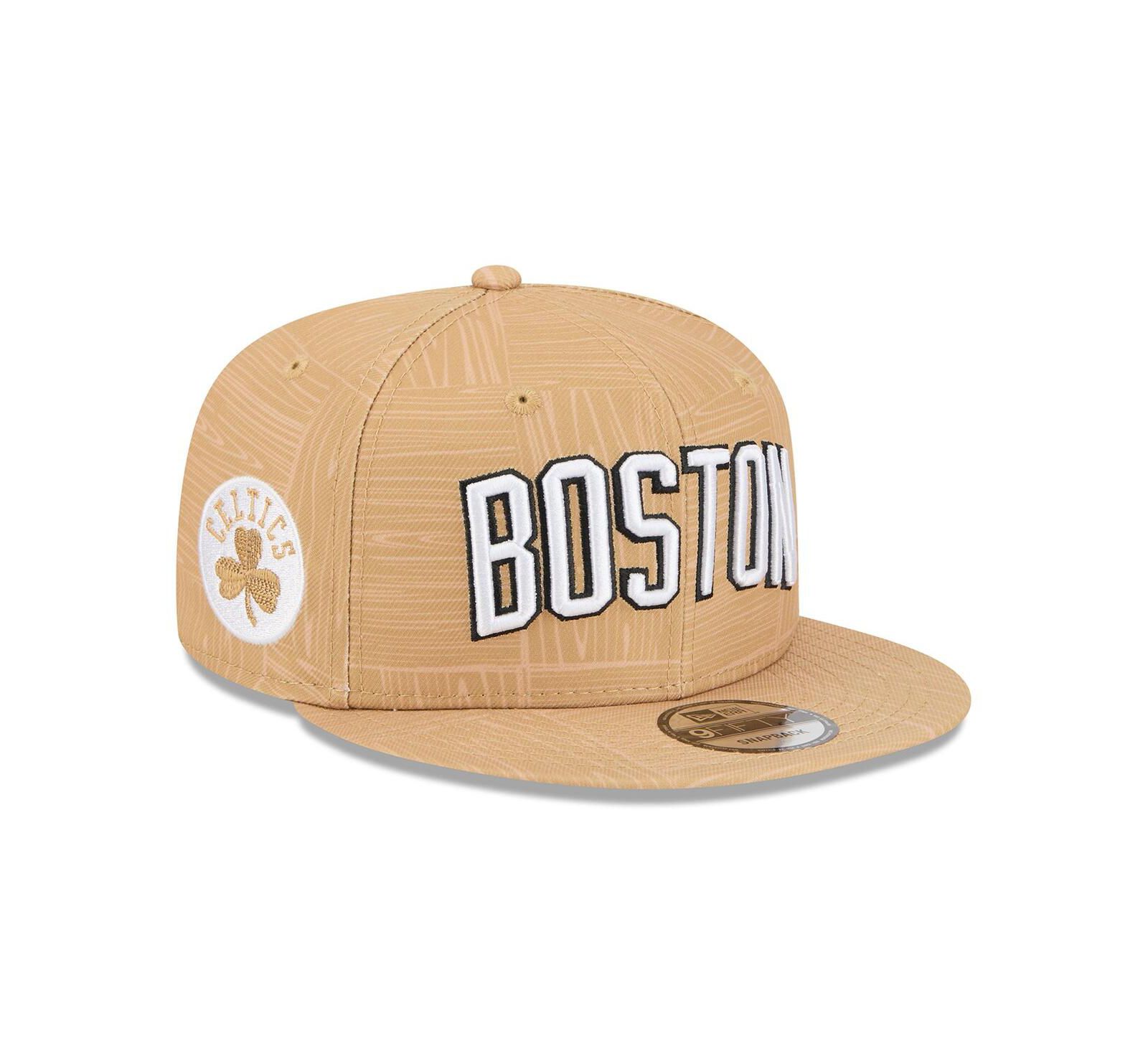 Мужская кепка New Era Gold Boston Celtics 2025/26 City Edition Alternate 9FIFTY Snapback
