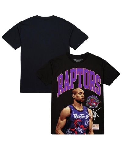 Мужская футболка Mitchell & Ness Vince Carter Black Toronto Raptors Hardwood Classics Player Arch