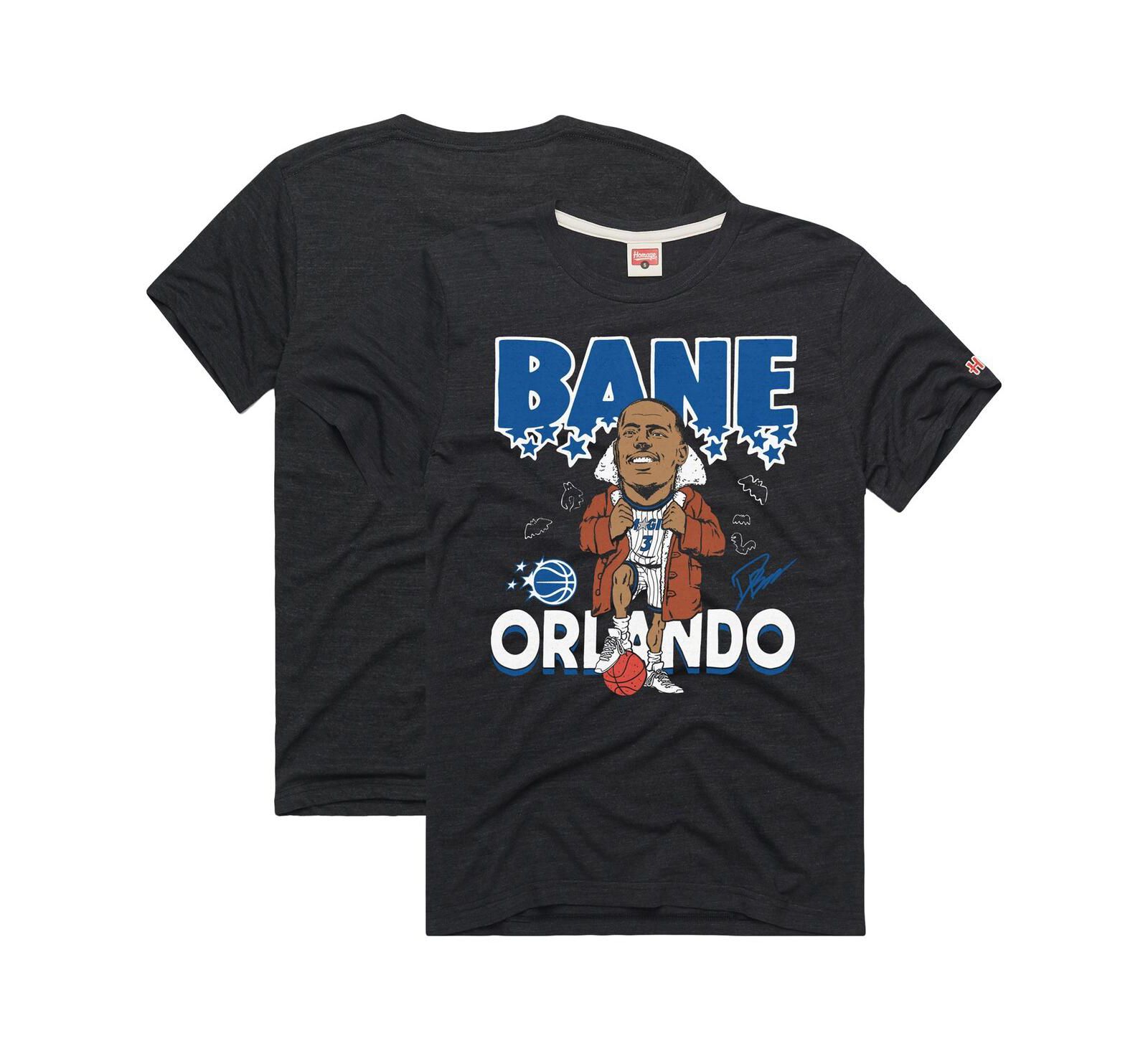 Мужская и женская футболка Homage Desmond Bane Charcoal Orlando Magic Signature Tri-Blend