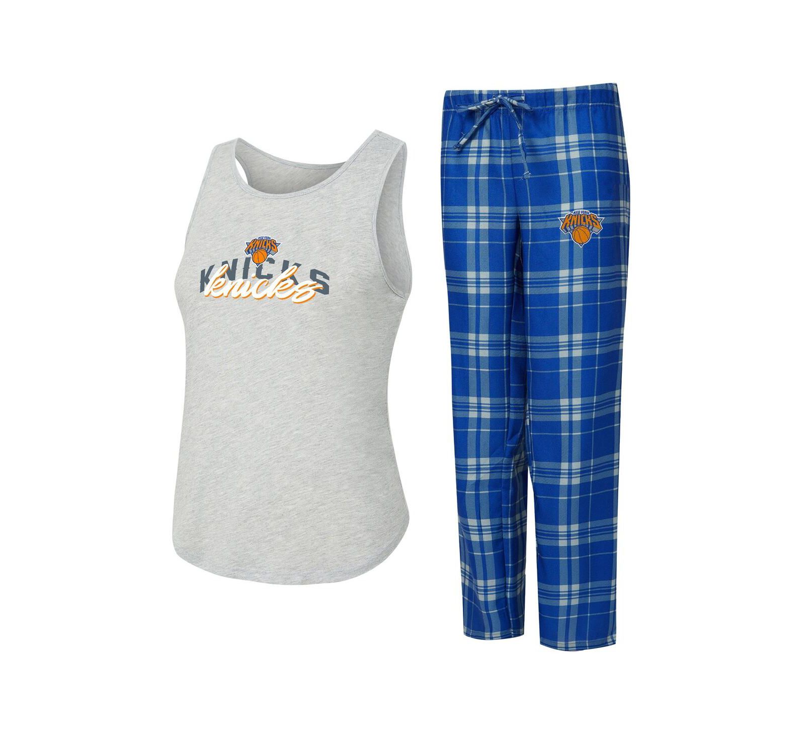 Concepts Sport Women's Blue New York Knicks Regulate Tank & Pant Set