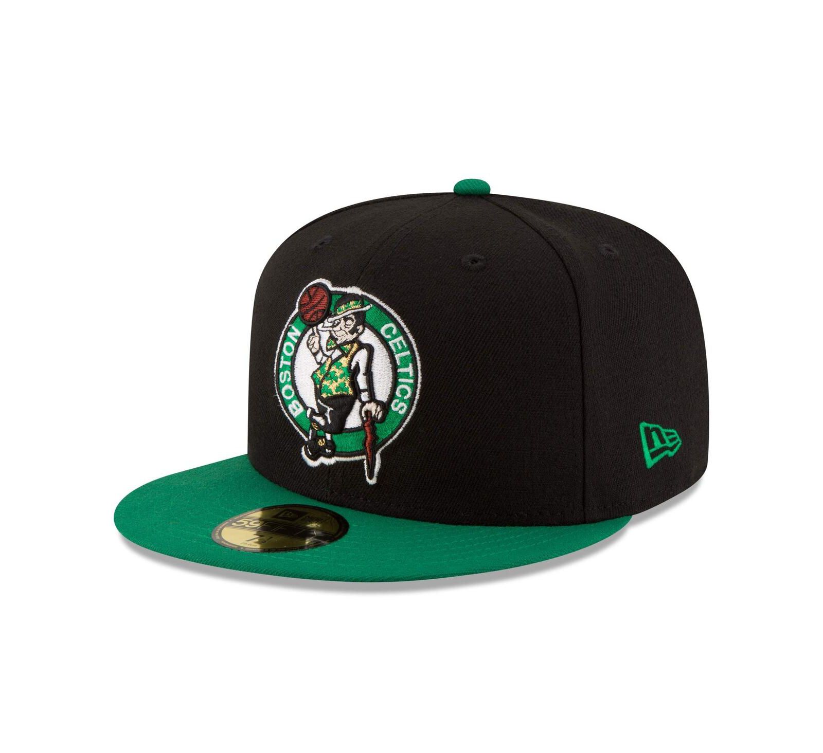Мужская кепка New Era Boston Celtics 59FIFTY двухцветная черная/зеленая