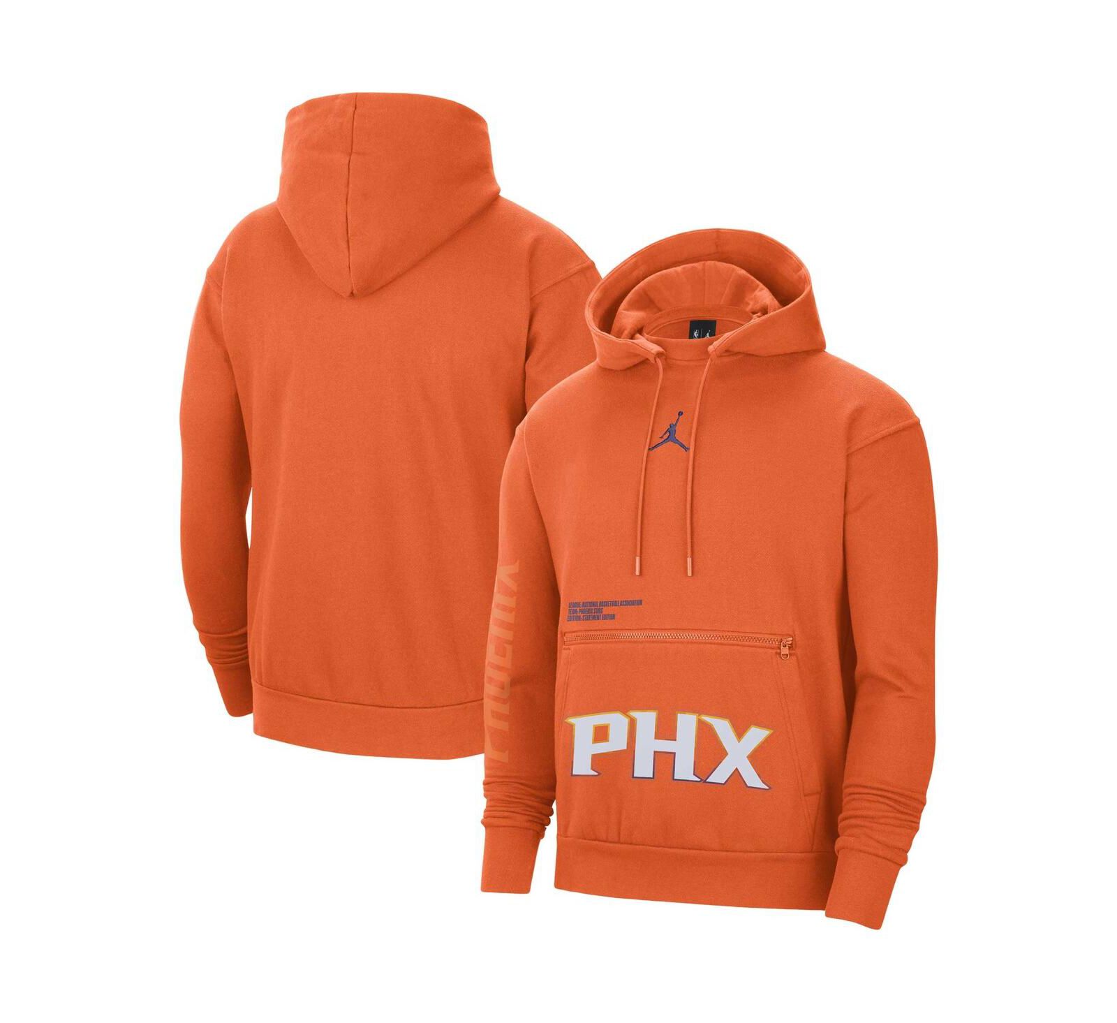 Jordan Men's Orange Phoenix Suns Courtside Statement Edition Pullover Hoodie