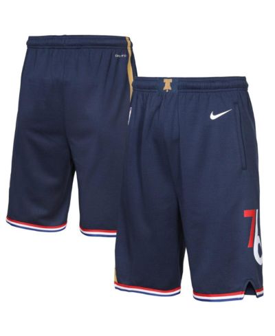 Шорты Nike Big Boys and Girls Navy Philadelphia 76ers 2025/26 City Edition Swingman Performance