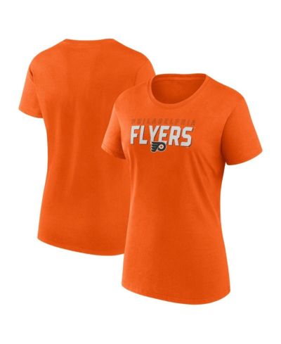 Женская футболка Logo Athletic Orange Philadelphia Flyers Launch Scoop Neck