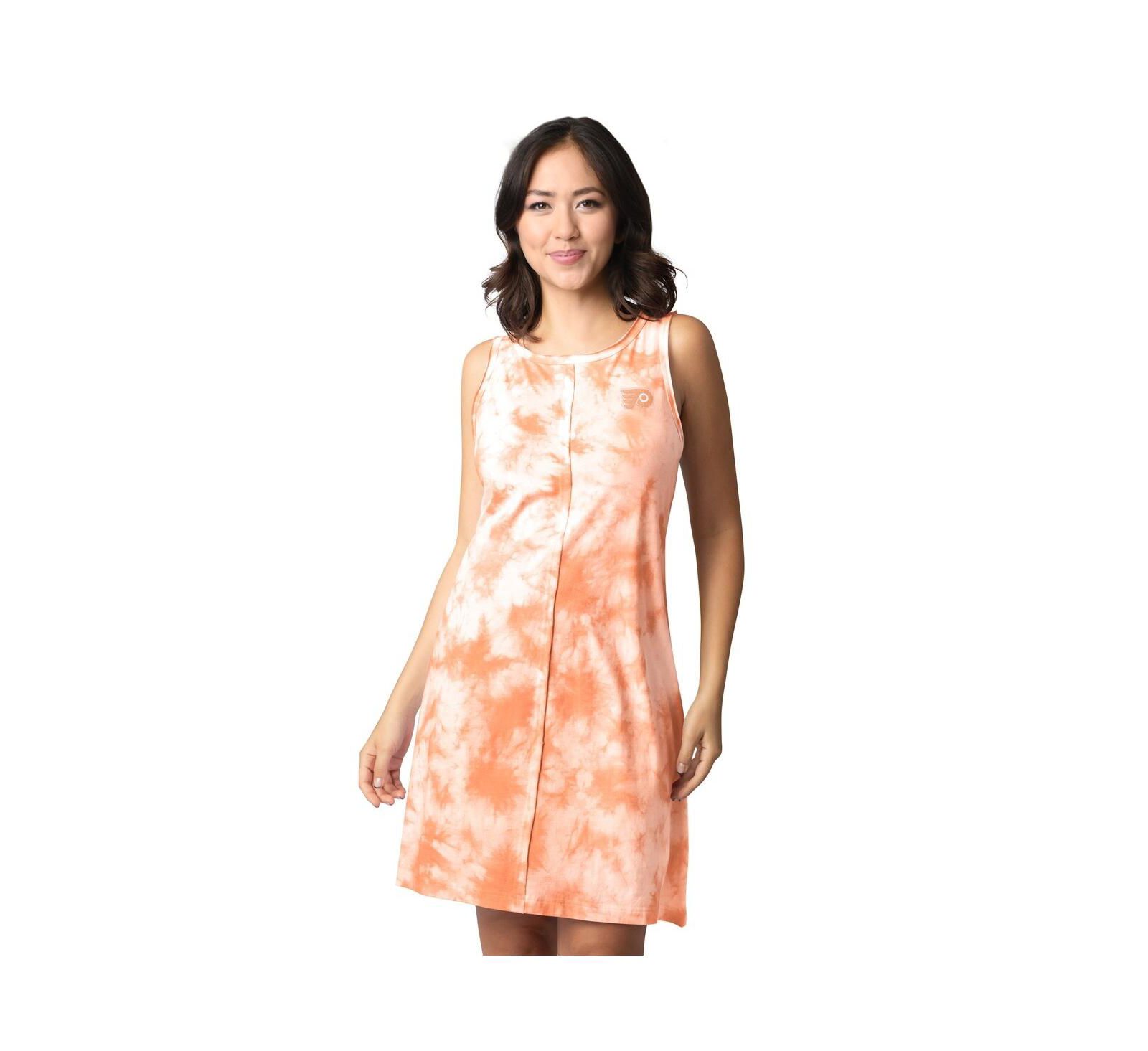 Женское платье Margaritaville Orange Philadelphia Flyers Clouds Tie-Dye
