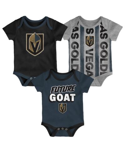 Outerstuff Baby Boys and Girls 3-Pack Vegas Golden Knights Loyal Buddies Bodysuit Set